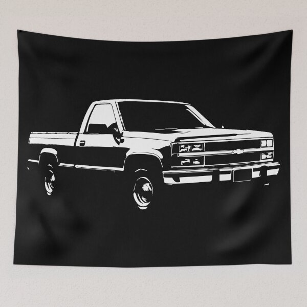 Item preview, 1990 Chevy 1500 Pickup Truck Minimalist Art designed and sold by TheArtOfCar.