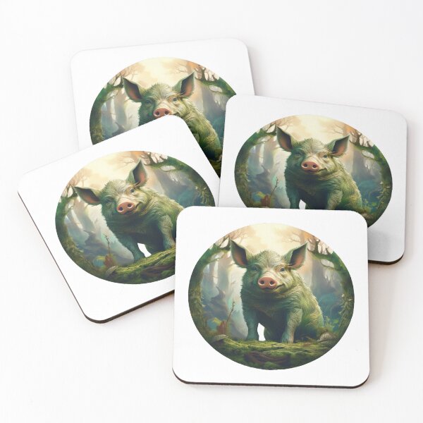 Item preview, Pig – Sacred Lunar Guardian designed and sold by Gnome Grove.