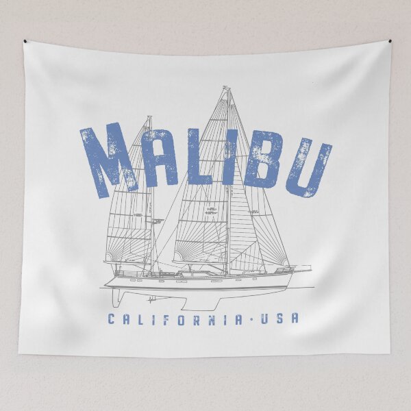 Item preview, Malibu California Nautical Sailboat Design designed and sold by Futurebeachbum.