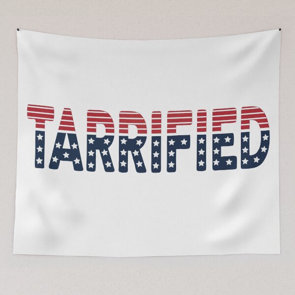Item preview, Tarrified – Bold Political Statement on 2025 Trump Tariffs  designed and sold by pixelated_echoes.