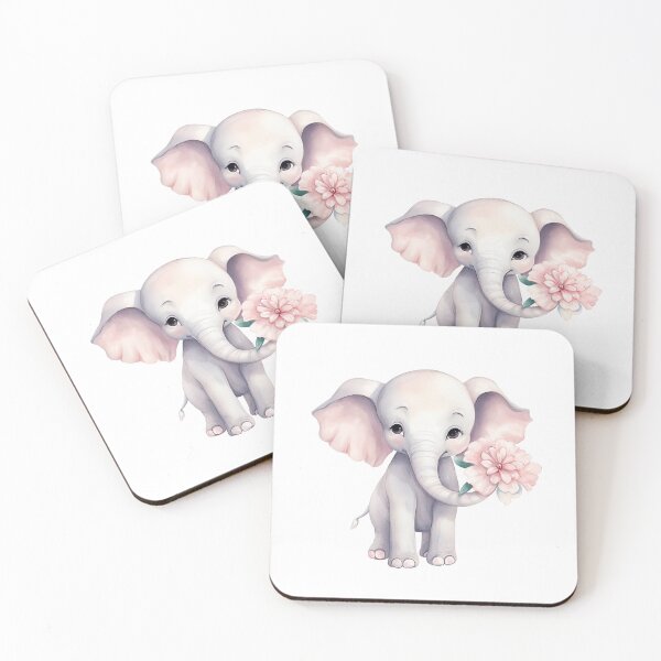 Item preview, Sweet Elephant with Flower designed and sold by Bluepineart.