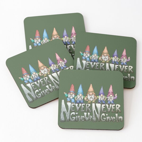 Item preview, Never Give Up Gnomes designed and sold by SarahCD13.