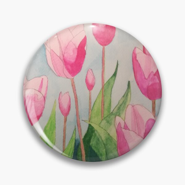 Item preview, Pink tulips watercolour painting  designed and sold by esvb.