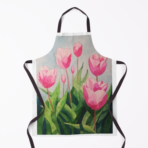 Item preview, Pink tulips watercolour painting designed and sold by esvb.