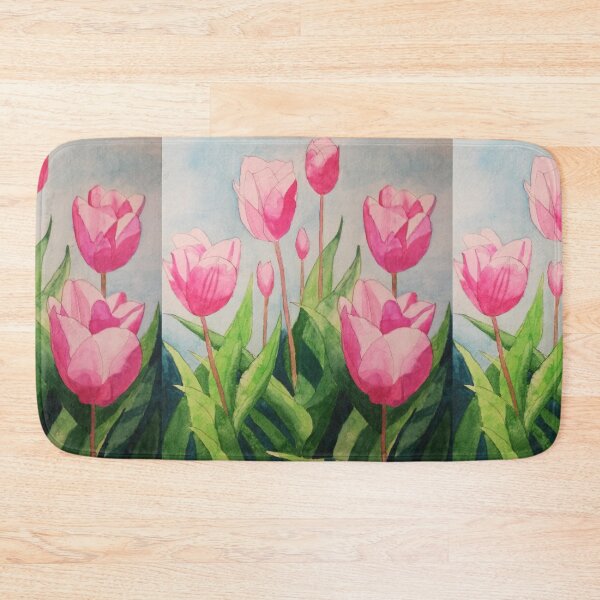 Item preview, Pink tulips watercolour painting  designed and sold by esvb.
