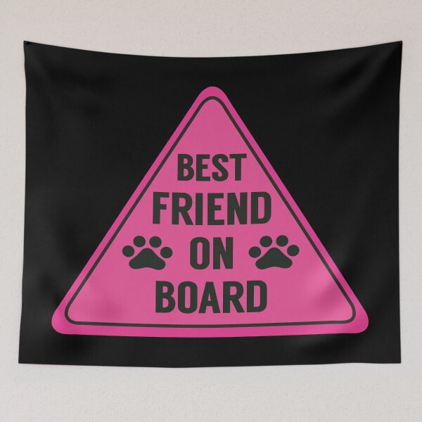 Item preview, Best Dog Friend on Board - Pink Car Window Sign designed and sold by MoePark.