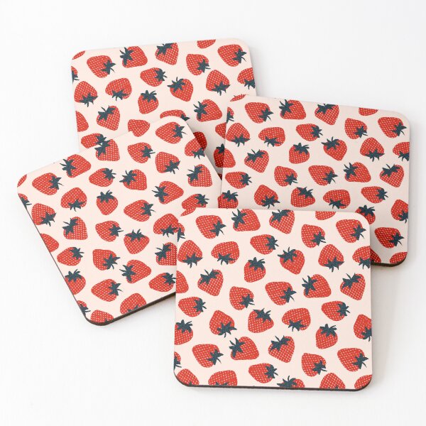 Item preview, Bold Modern Tossed All-Over Strawberry Pattern designed and sold by Valerie Englehart.