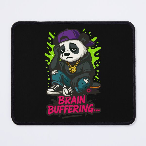 Item preview, Brain Buffering – Funny Overthinking Panda Streetwear designed and sold by Rebel Animal.