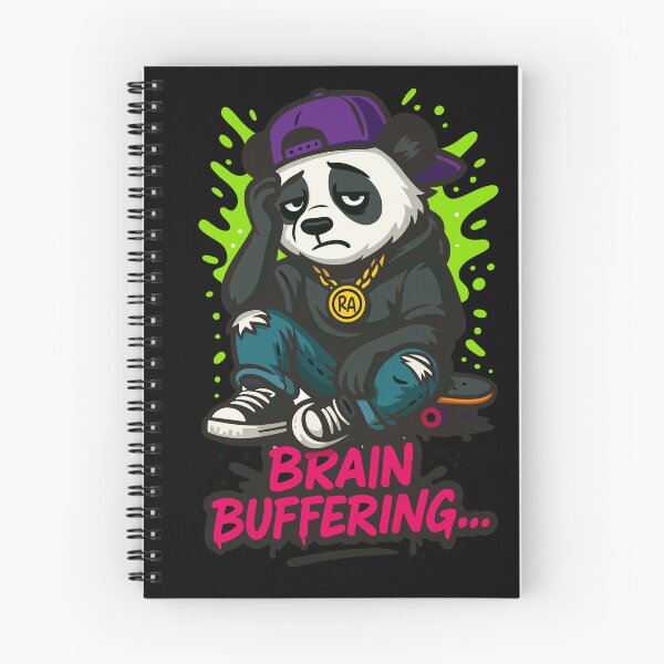 Item preview, Brain Buffering – Funny Overthinking Panda Streetwear designed and sold by Rebel Animal.
