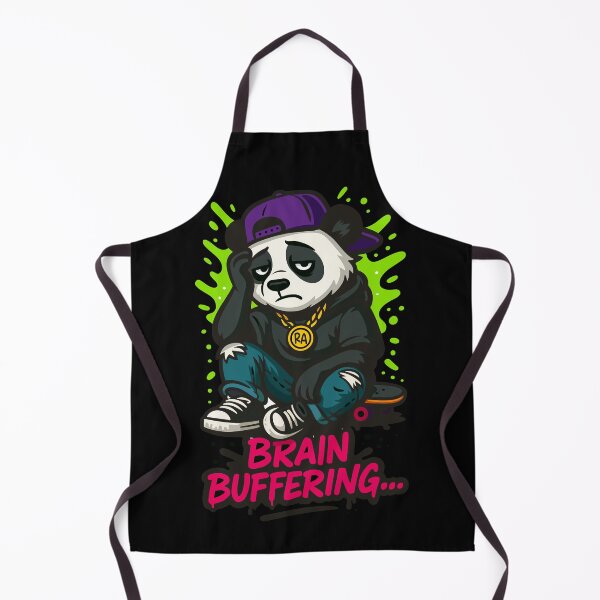 Item preview, Brain Buffering – Funny Overthinking Panda Streetwear designed and sold by Rebel Animal.