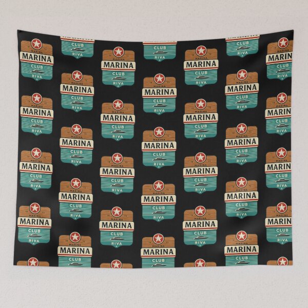 Item preview, Marina Club – Vintage Nautical Badge | Retro Ocean Adventure Design designed and sold by Asfyi.