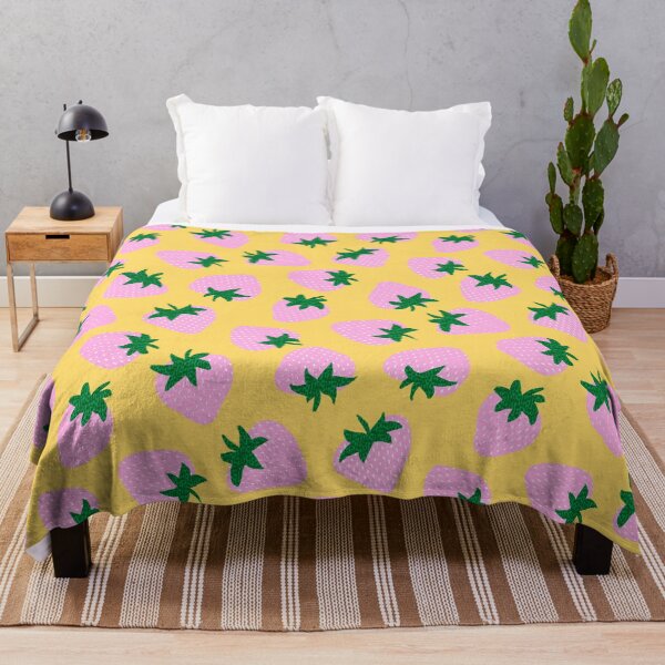 Item preview, Sunny Summer Modern Tossed All-Over Strawberry Pattern designed and sold by Valerie Englehart.