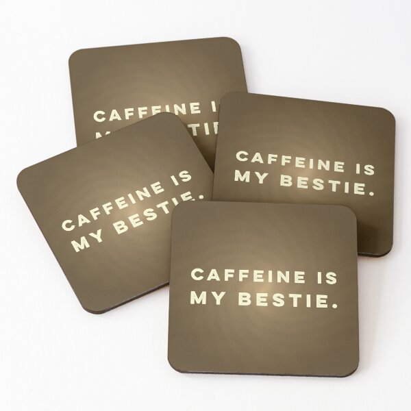 Item preview, Caffeine Is My Bestie - Brown Swirl designed and sold by sillyjess.