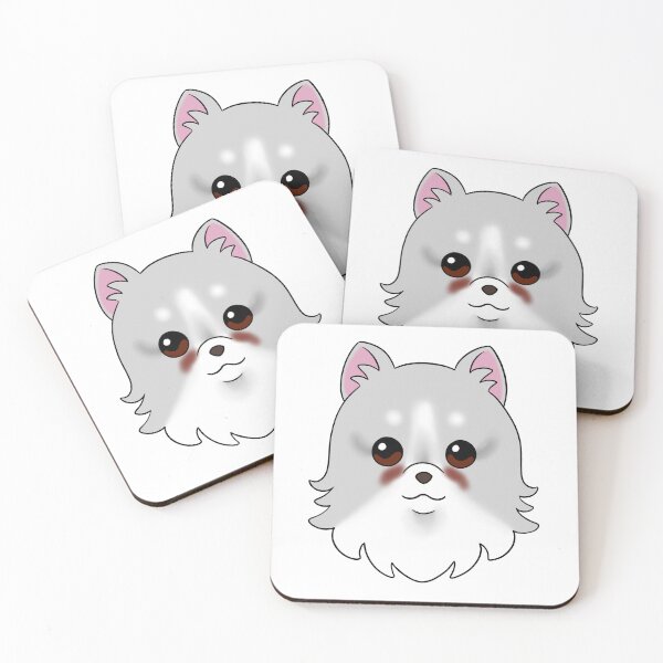 Item preview, Light Grey Pomeranian White Forehead Brow Tear Stains designed and sold by OliRoseArt.