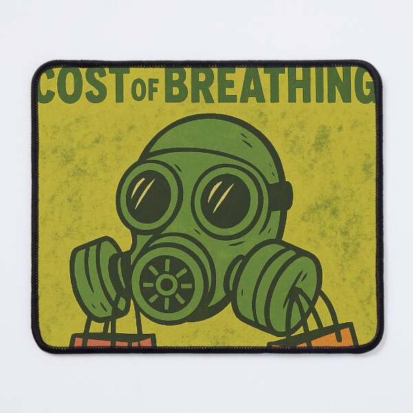 Item preview, Cost of Living Protest Gas Mask Graphic designed and sold by weirdfishes123.