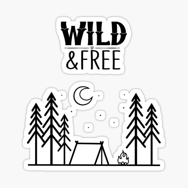 Item preview, wild and free camping designed and sold by Bugbundle.