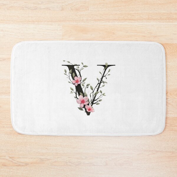 Item preview, Elegant Floral Letter V - Botanical Art Print for Home Decor designed and sold by Psycho-Crazy.