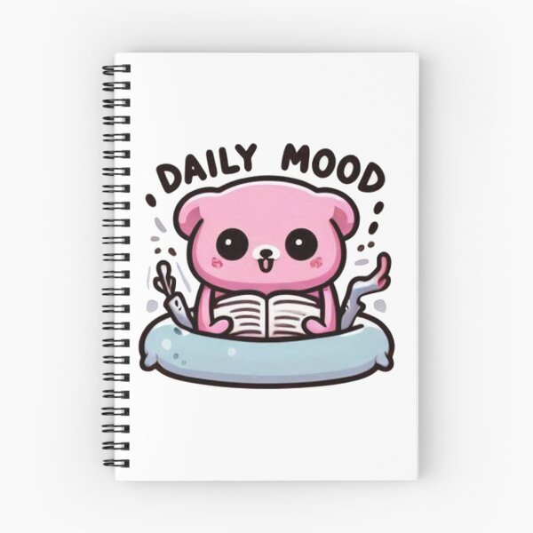 Item preview, Cute Daily Mood Sticker - Pink Bear Reading in Floatie designed and sold by MustHaveSticker.
