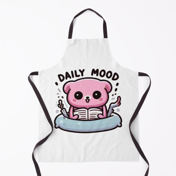 Item preview, Cute Daily Mood Sticker - Pink Bear Reading in Floatie designed and sold by MustHaveSticker.