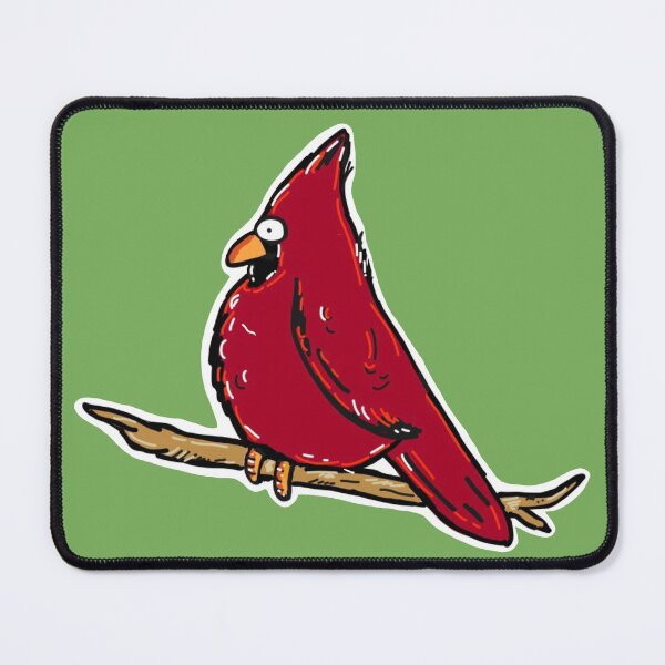 Item preview, Cardinal cute cartoon on branch designed and sold by Marble1212.