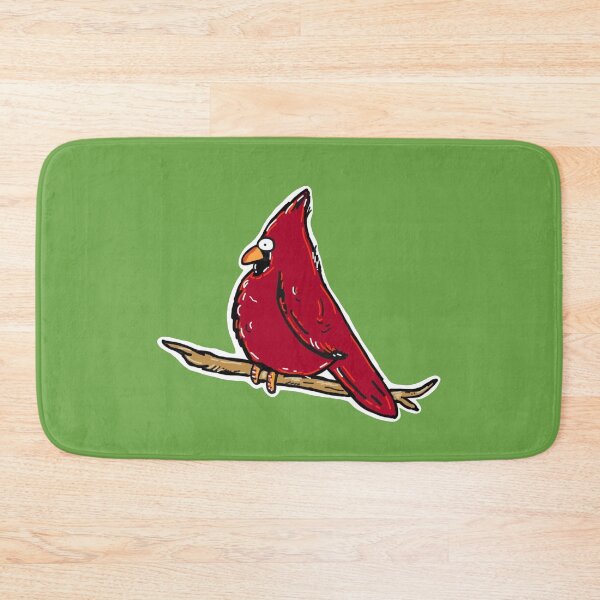 Item preview, Cardinal cute cartoon on branch designed and sold by Marble1212.