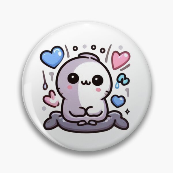 Item preview, Cute White Blob with Hearts Sticker - Kawaii Love Character designed and sold by MustHaveSticker.