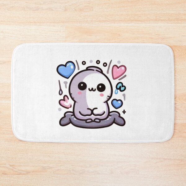 Item preview, Cute White Blob with Hearts Sticker - Kawaii Love Character designed and sold by MustHaveSticker.