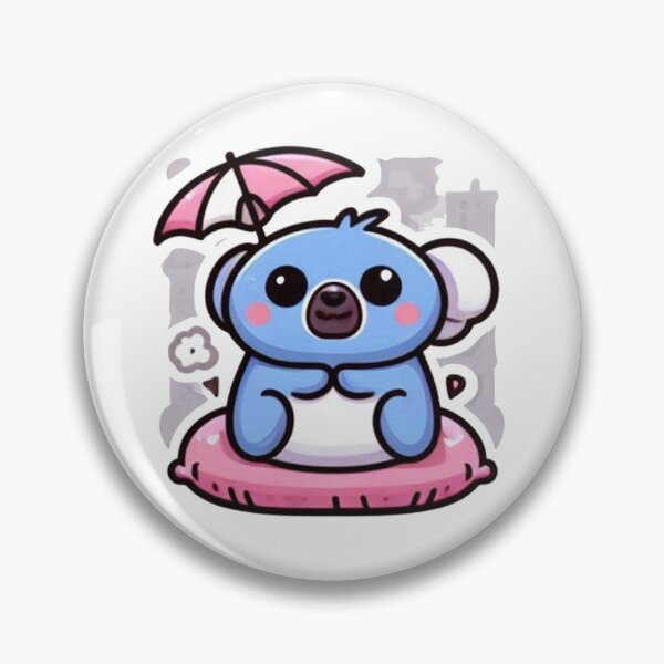 Item preview, Cute Blue Koala with Umbrella Sticker - Kawaii Rainy Day Design designed and sold by MustHaveSticker.