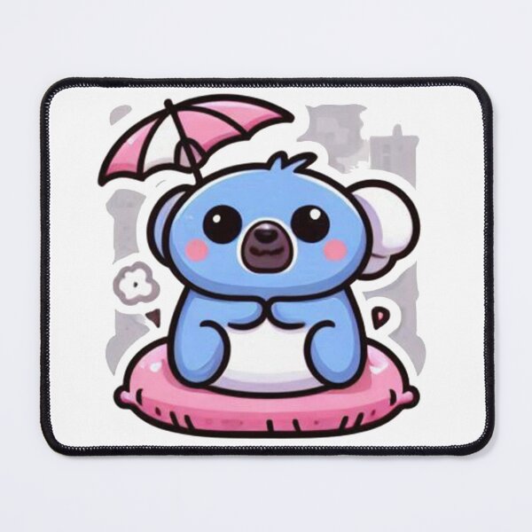 Item preview, Cute Blue Koala with Umbrella Sticker - Kawaii Rainy Day Design designed and sold by MustHaveSticker.