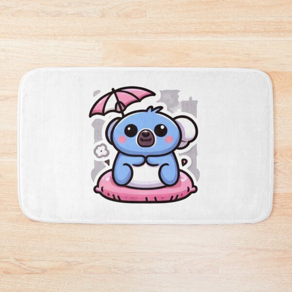 Item preview, Cute Blue Koala with Umbrella Sticker - Kawaii Rainy Day Design designed and sold by MustHaveSticker.