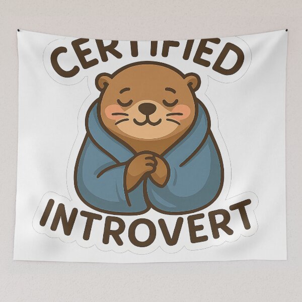 Item preview, Cozy Otter Certified Introvert designed and sold by Peelya.