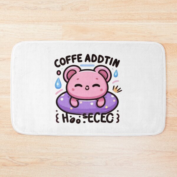 Item preview, Coffee Addict Pink Bear Sticker - Kawaii Caffeine Lover Design designed and sold by MustHaveSticker.