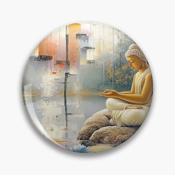 Item preview, Autumnal Stillness: Meditation by the Lotus Pond designed and sold by bloorose.
