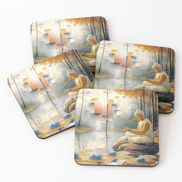 Item preview, Autumnal Stillness: Meditation by the Lotus Pond designed and sold by bloorose.