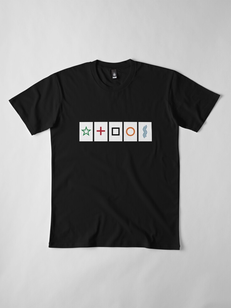 Alternate view of Zener cards: test your own ESP (as given away in magazine partwork The Unexplained) Premium T-Shirt