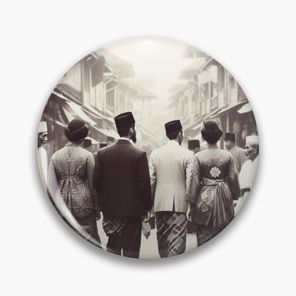 Item preview, Bustling 1920s Lampung – AI Artwork Vintage Black and White Urban Scene for City Lovers, Travelers, and History Fans designed and sold by knalpot-design.
