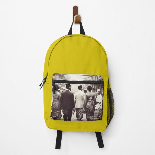 Item preview, Bustling 1920s Lampung – AI Artwork Vintage Black and White Urban Scene for City Lovers, Travelers, and History Fans designed and sold by knalpot-design.
