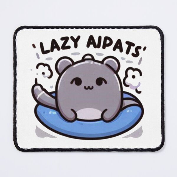 Item preview, Lazy Aiapts Grey Character Sticker - Cute Relaxing Floatie Design designed and sold by MustHaveSticker.