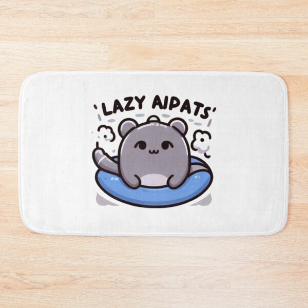 Item preview, Lazy Aiapts Grey Character Sticker - Cute Relaxing Floatie Design designed and sold by MustHaveSticker.