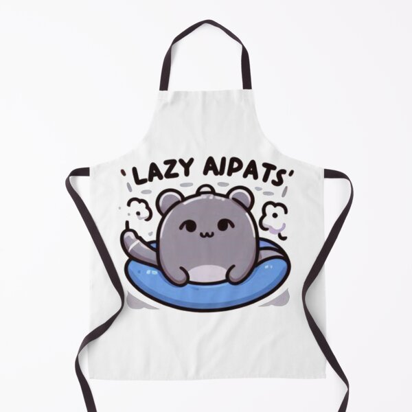 Item preview, Lazy Aiapts Grey Character Sticker - Cute Relaxing Floatie Design designed and sold by MustHaveSticker.
