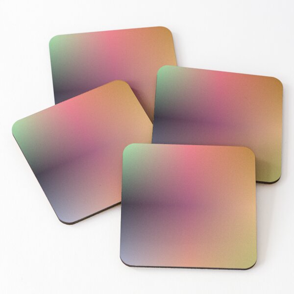 Item preview, Mesh gradient - soft pink peach green purple designed and sold by bohoDecor.