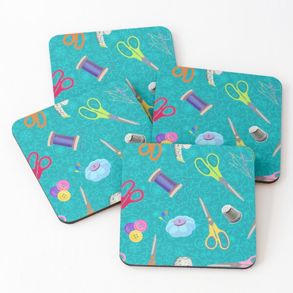 Item preview, Crafty stuff on teal designed and sold by QuirkyCraftz.