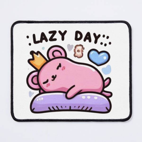 Item preview, Lazy Day Pink Bear with Crown Sticker - Cute Kawaii Relax Design designed and sold by MustHaveSticker.