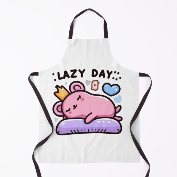 Item preview, Lazy Day Pink Bear with Crown Sticker - Cute Kawaii Relax Design designed and sold by MustHaveSticker.