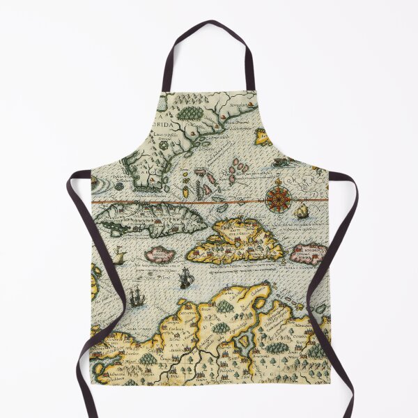 Item preview, 16th Century Map of Caribbean Sea Monsters designed and sold by Pixelchicken.