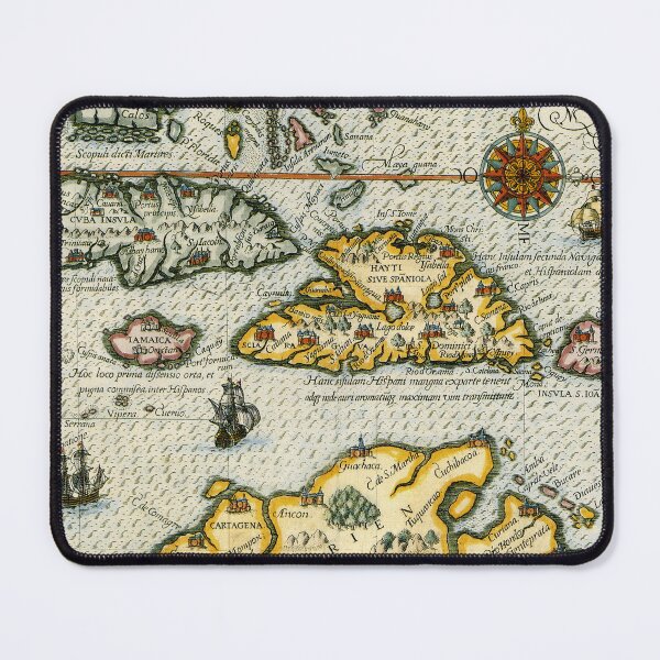 Item preview, 16th Century Map of Caribbean Sea Monsters designed and sold by Pixelchicken.