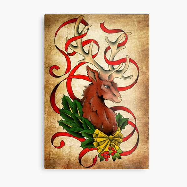 Christmas Reindeer Metal Print