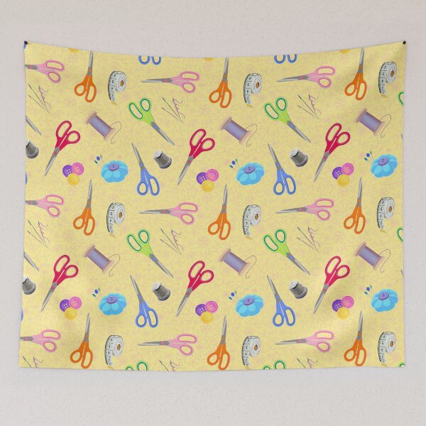 Item preview, Crafty stuff on yellow designed and sold by QuirkyCraftz.