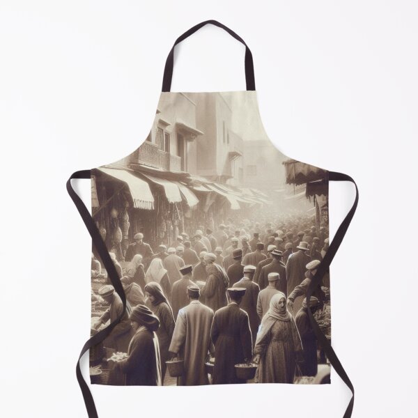 Item preview, Bustling 1920s Marrakesh – AI Artwork Vintage Black and White Urban Scene for City Lovers, Travelers, and History Fans designed and sold by knalpot-design.