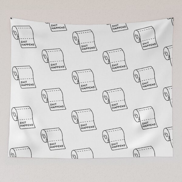 Item preview, Sh*t Happens Toilet Paper Sticker – Funny Bathroom Humor designed and sold by Doctor Michaela.